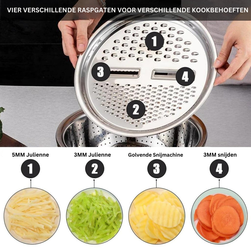 Master Chop - 3-in-1 Stainless Steel Grater Tray