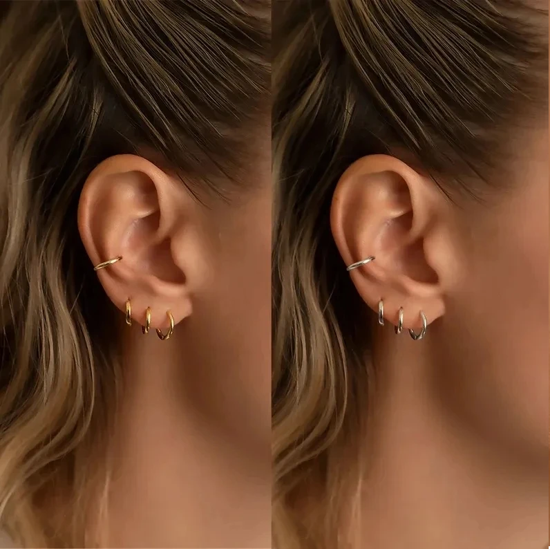 Sophia Hoop Earrings - Elegant Stainless Steel Hoops