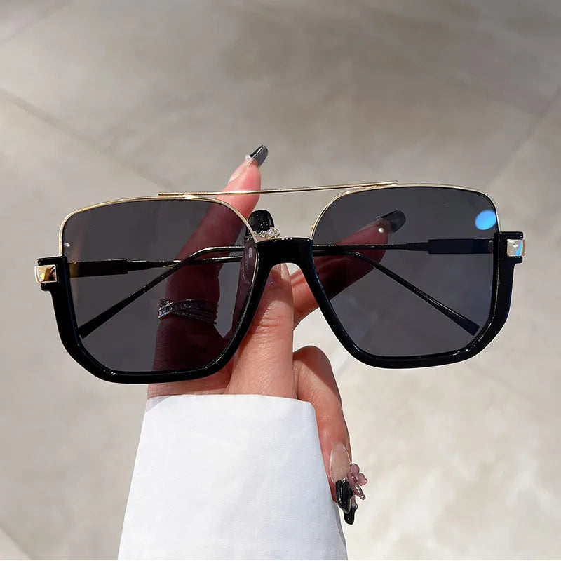 Julia Shades - Retro Oversized Square Sunglasses with UV Protection
