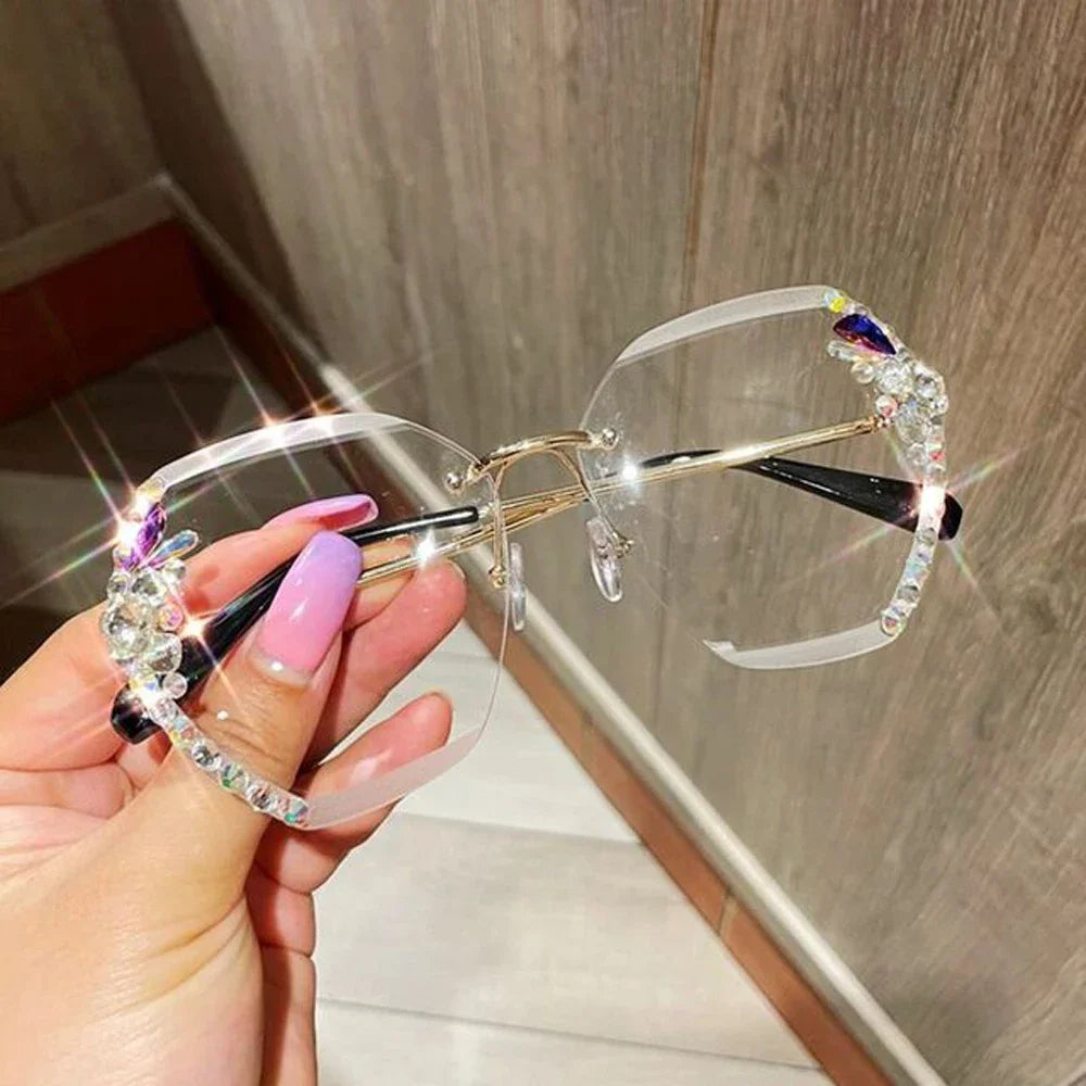 AyaVision - Vintage Rimless Sunglasses with Gradient Lenses
