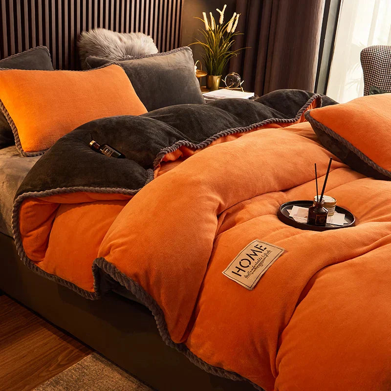 PlushHaven Fleece Duvet Set - King Size Warmth