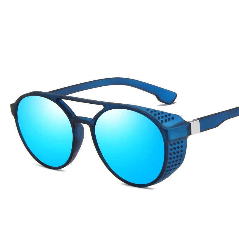 Falko Shades - Retro Round Steampunk Sunglasses
