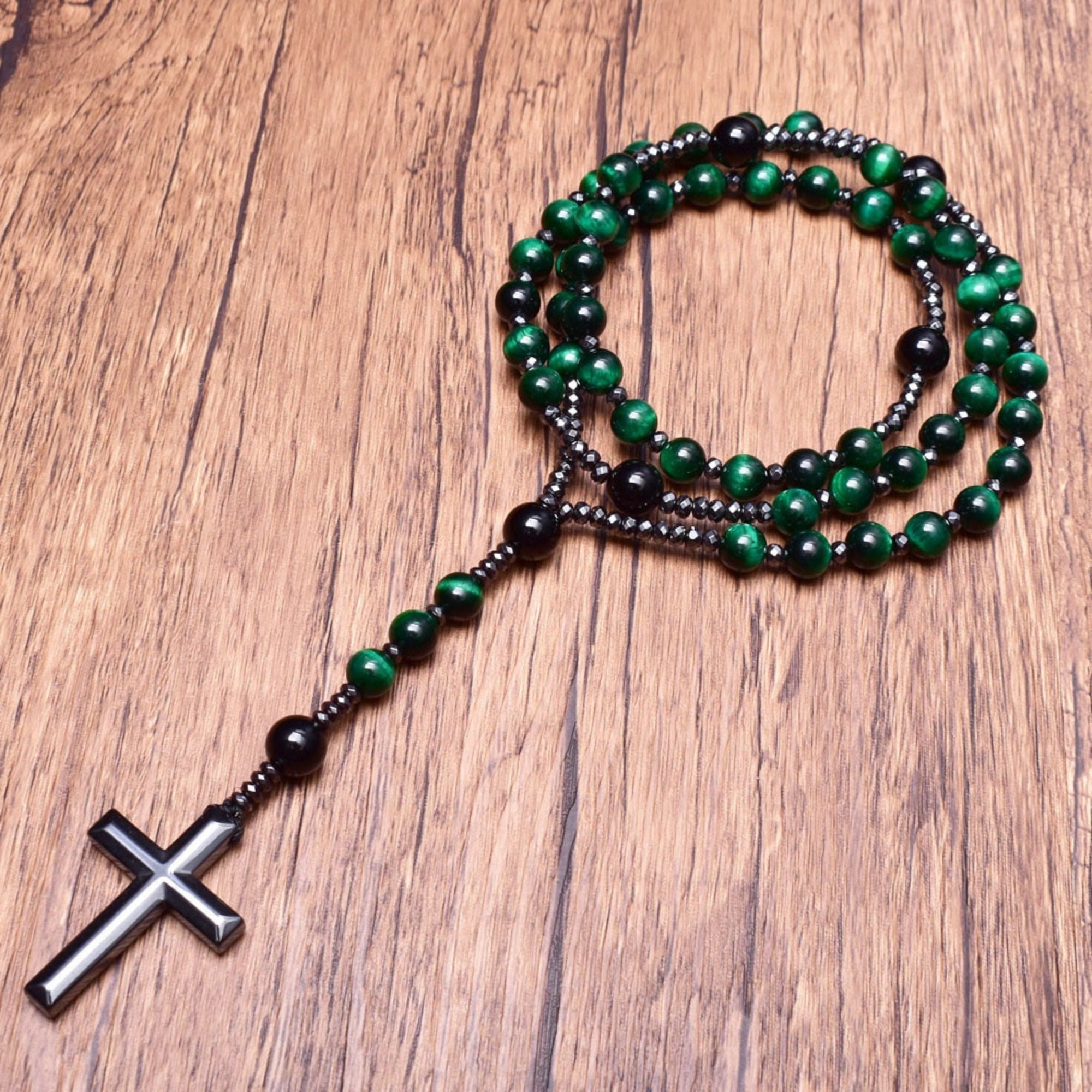 Orion - Tiger Eye Rosary Necklace