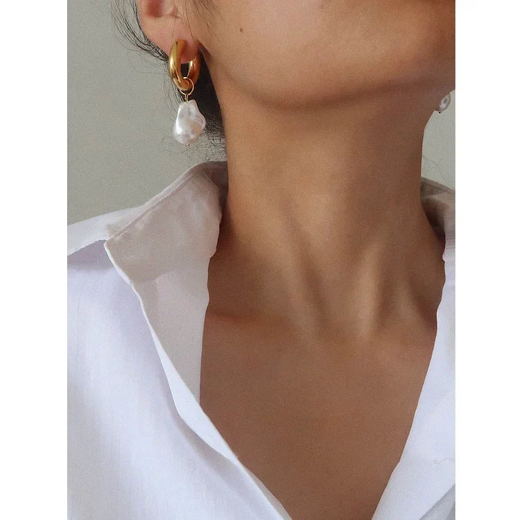 Isadora - Baroque Pearl Earrings for Women