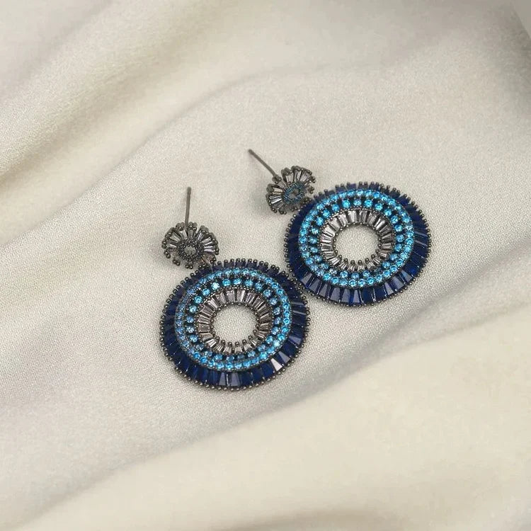 Silver Evil Eye Stud Earrings - Layla Sterling Silver Studs