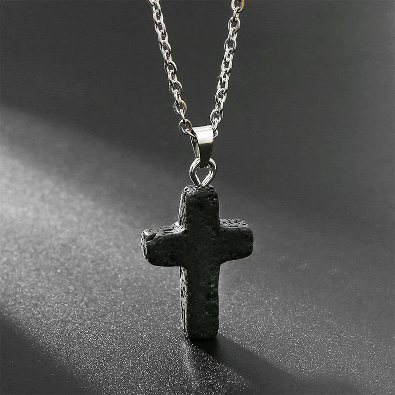 Seraphina - Natural Gemstone Cross Necklace for Women