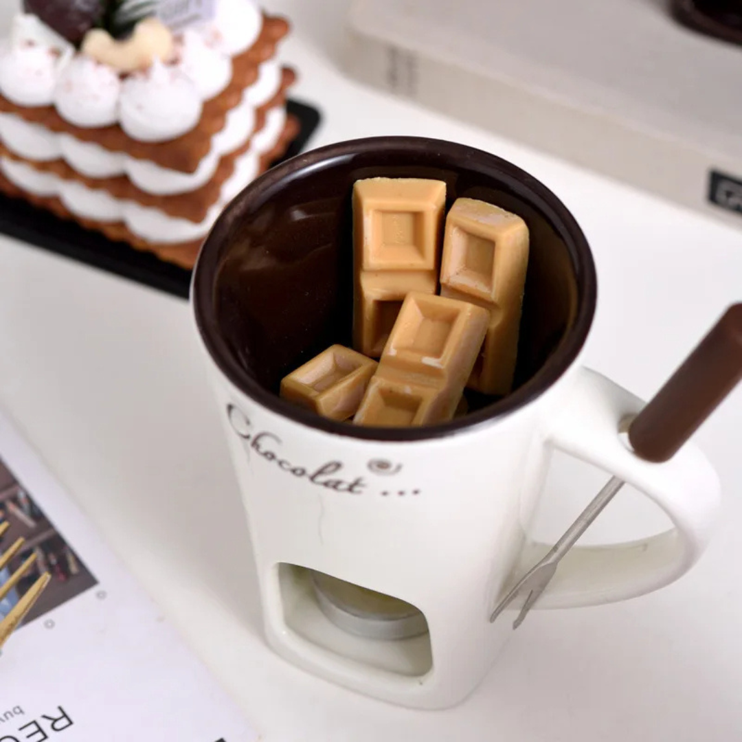 ChocoFondue - Ceramic Chocolate & Cheese Melting Bowl