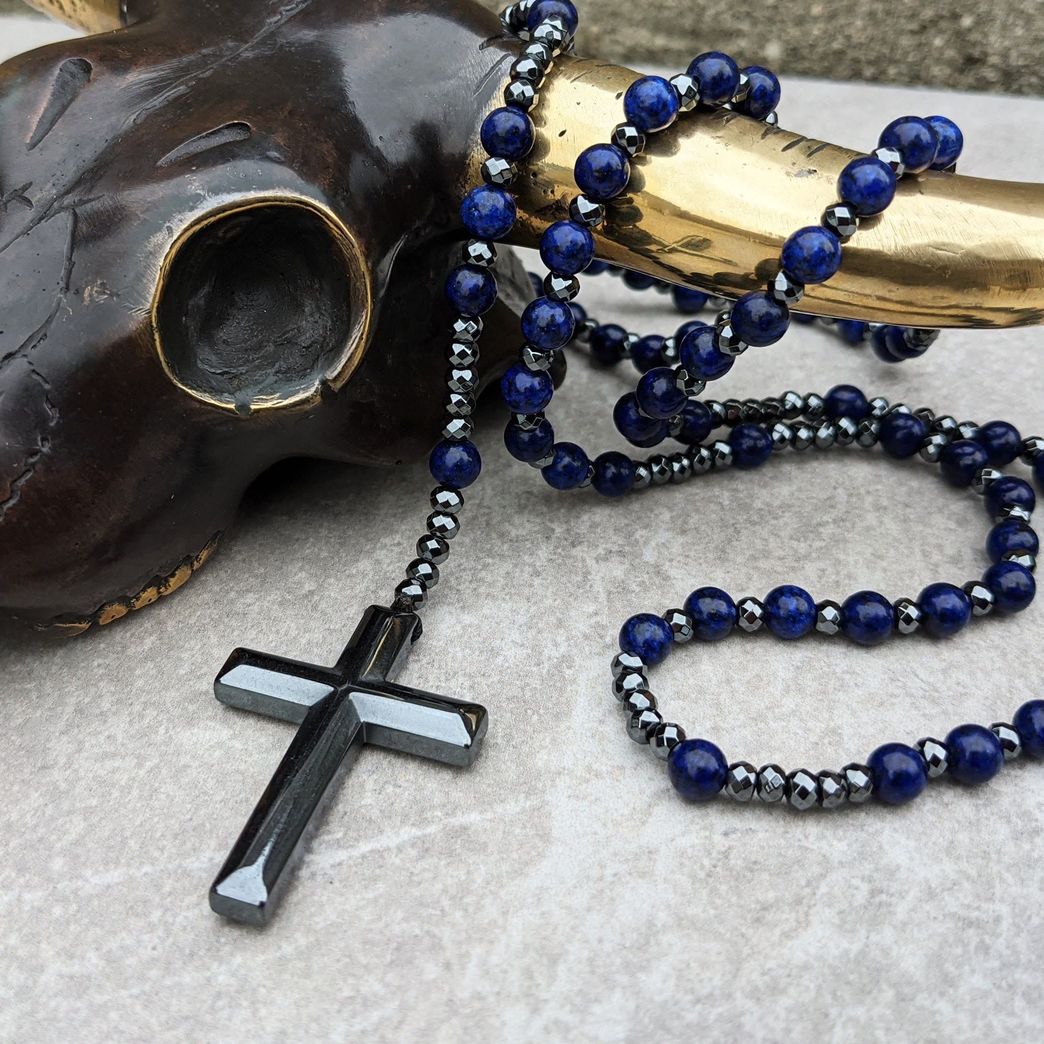 Orion - Tiger Eye Rosary Necklace