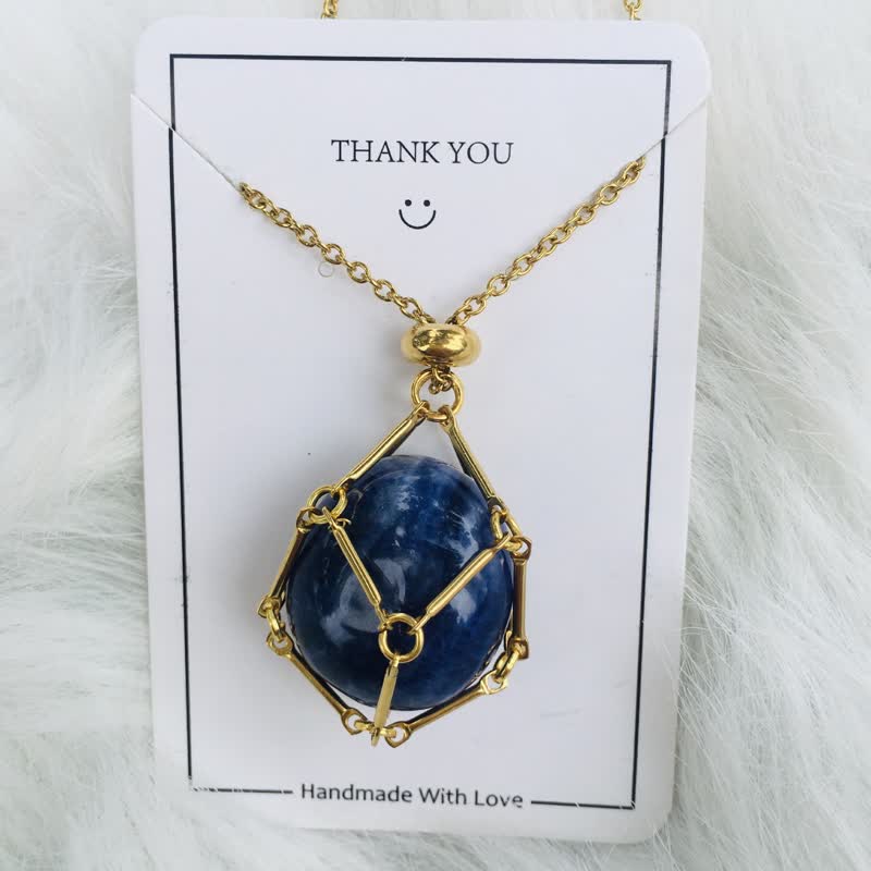 Iris - Natural Crystal Pendant Necklace for Women