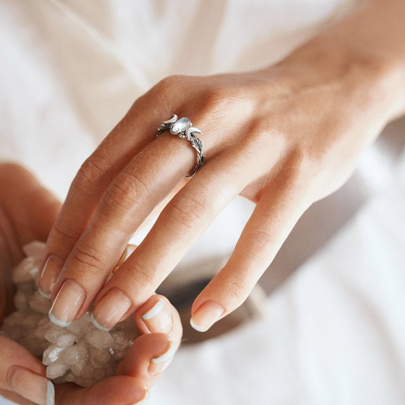 Iris Moonstone Statement Ring - A Bold Everyday Statement Piece
