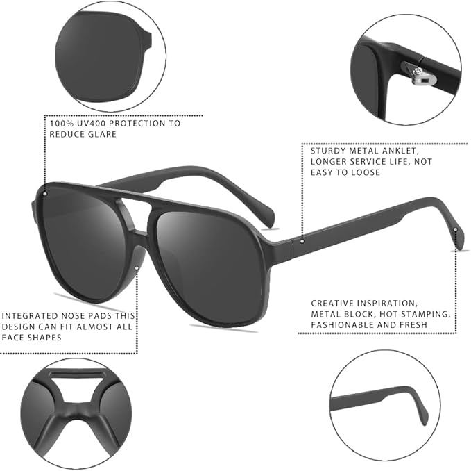 AviatorIndie - Oversized Retro Sunglasses