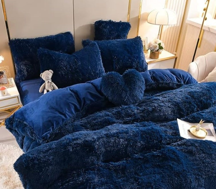 Plush Duvet Cover - Zip & Corner Ties