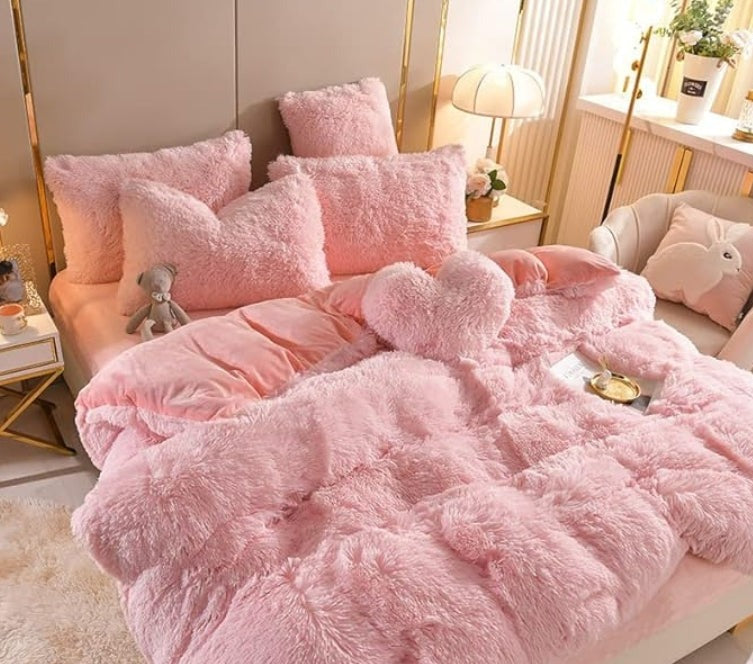 Plush Duvet Cover - Zip & Corner Ties