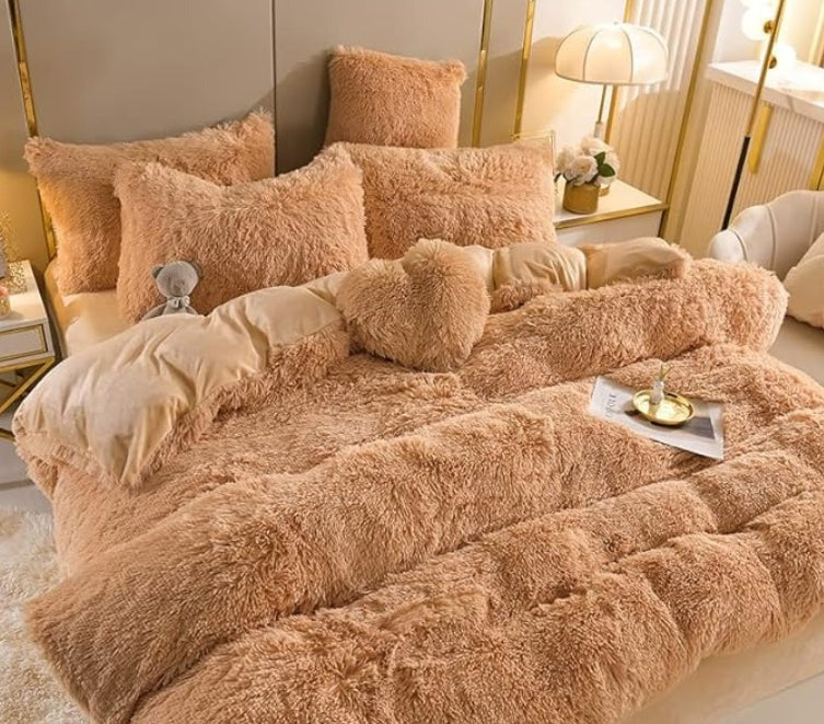 Plush Duvet Cover - Zip & Corner Ties