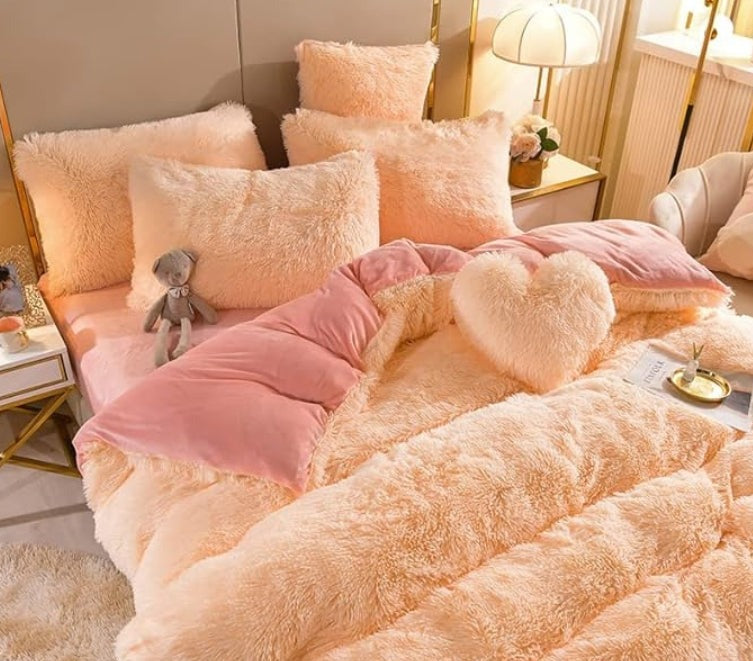 Plush Duvet Cover - Zip & Corner Ties