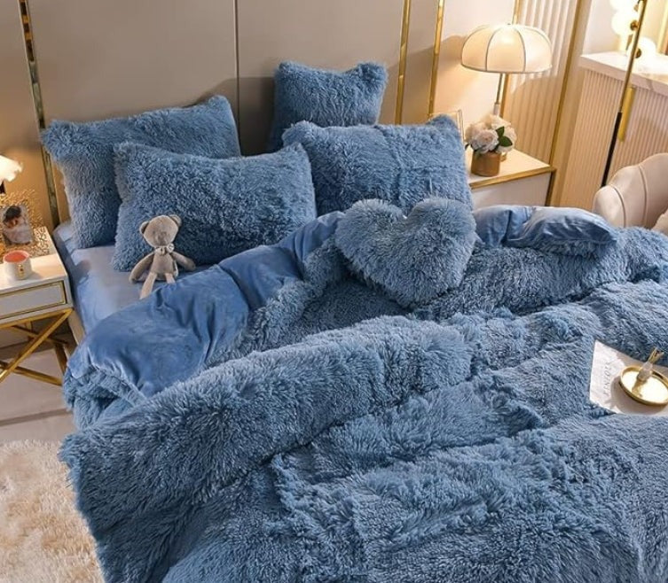 Plush Duvet Cover - Zip & Corner Ties