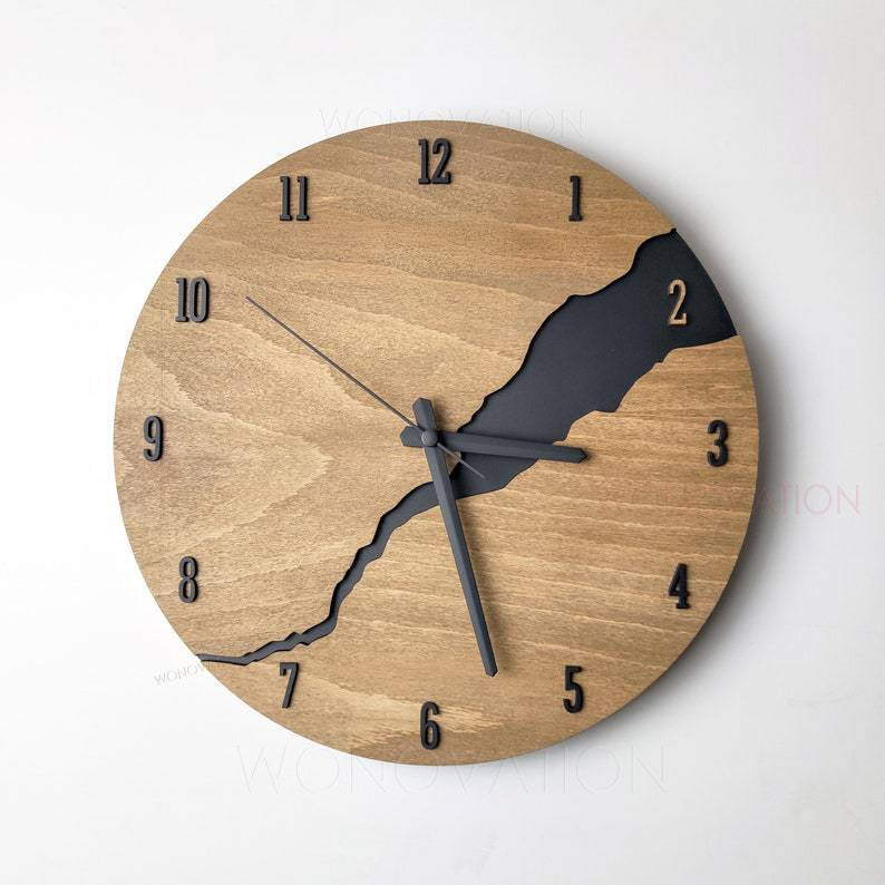 Surrealist Wall Clock - Artistic Black Timepiece