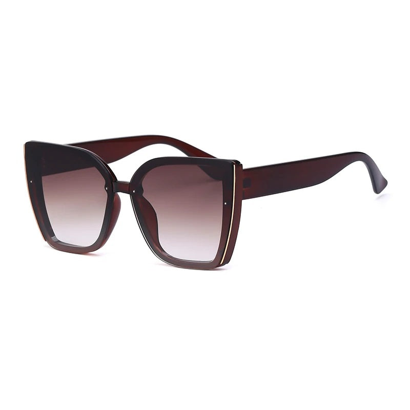 BillieShade - Square Retro Cat-Eye Sunglasses with UV Protection