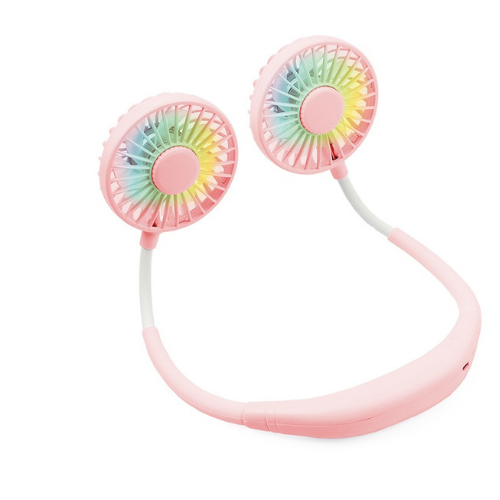 FlexiGlow - Portable Rechargeable Neck and Desk Fan