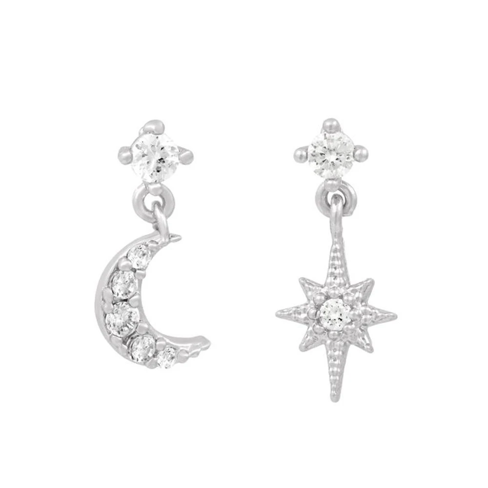 StarGlow Earrings - Celestial Star Stud and Hoop Set