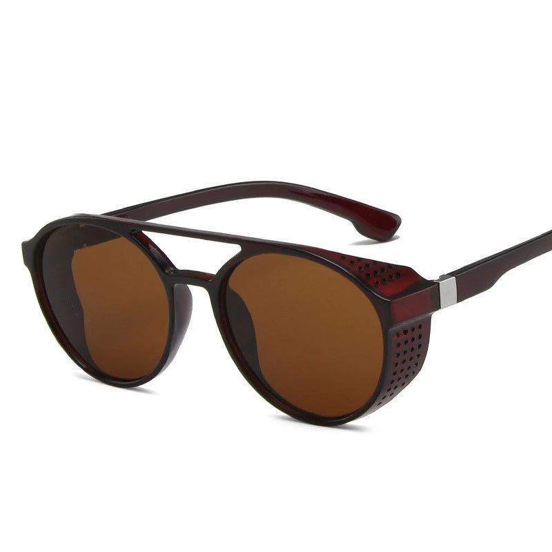 Falko Shades - Retro Round Steampunk Sunglasses