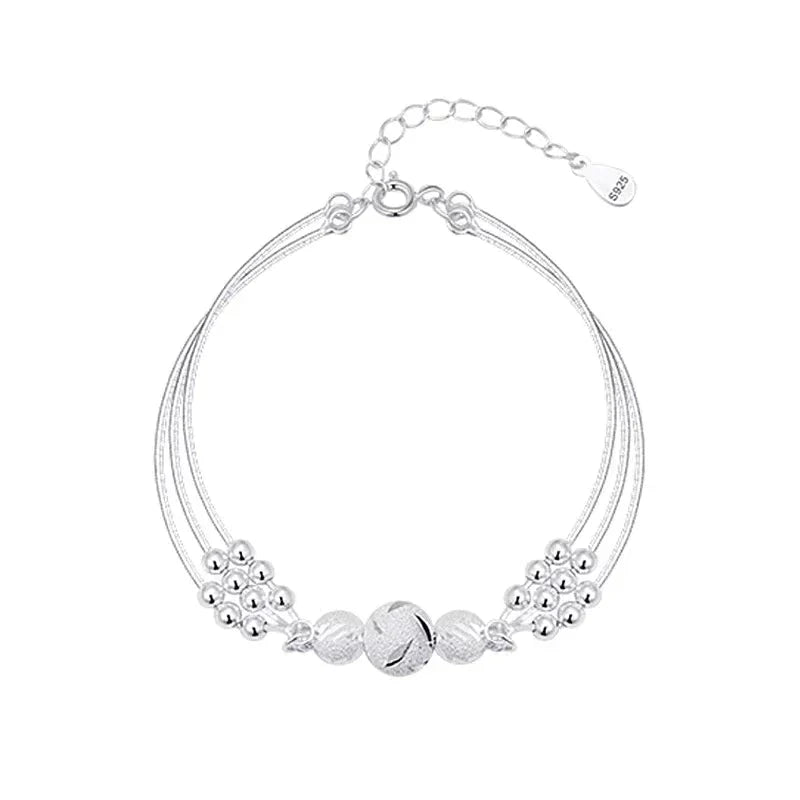 Silver Pearl Bracelet - Elegant Adjustable Statement Piece
