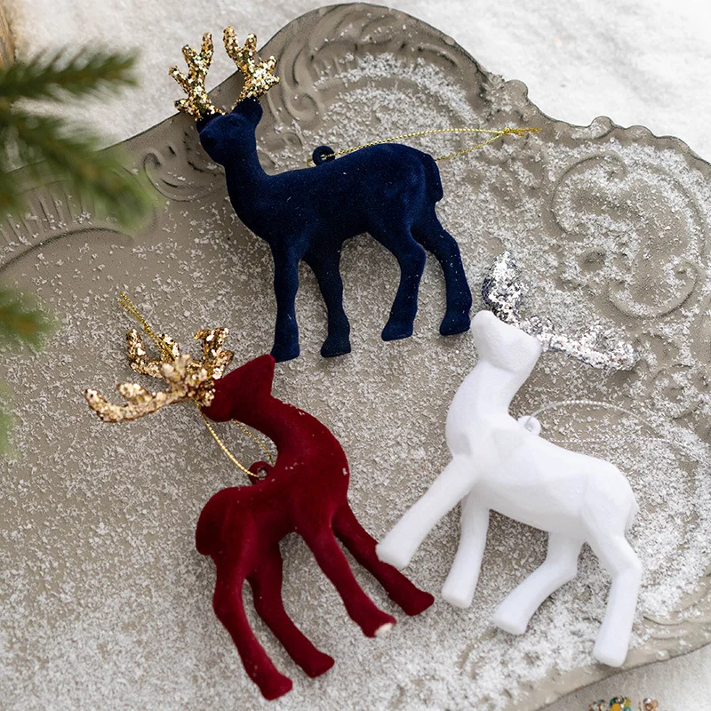 FrostDeer Glitter Deer Ornament - Luxe Christmas Decor