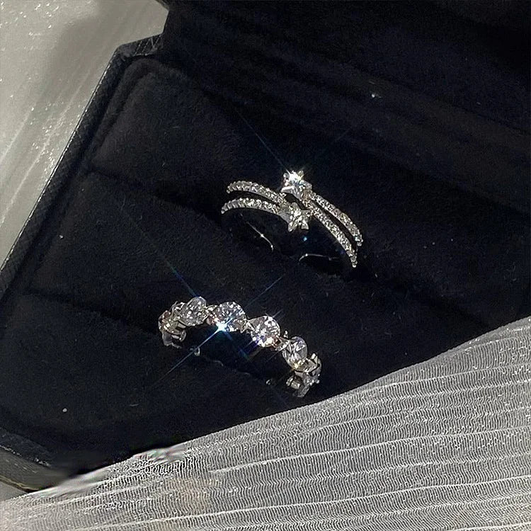 Astrid - Double-Layered Star Ring Set for Women