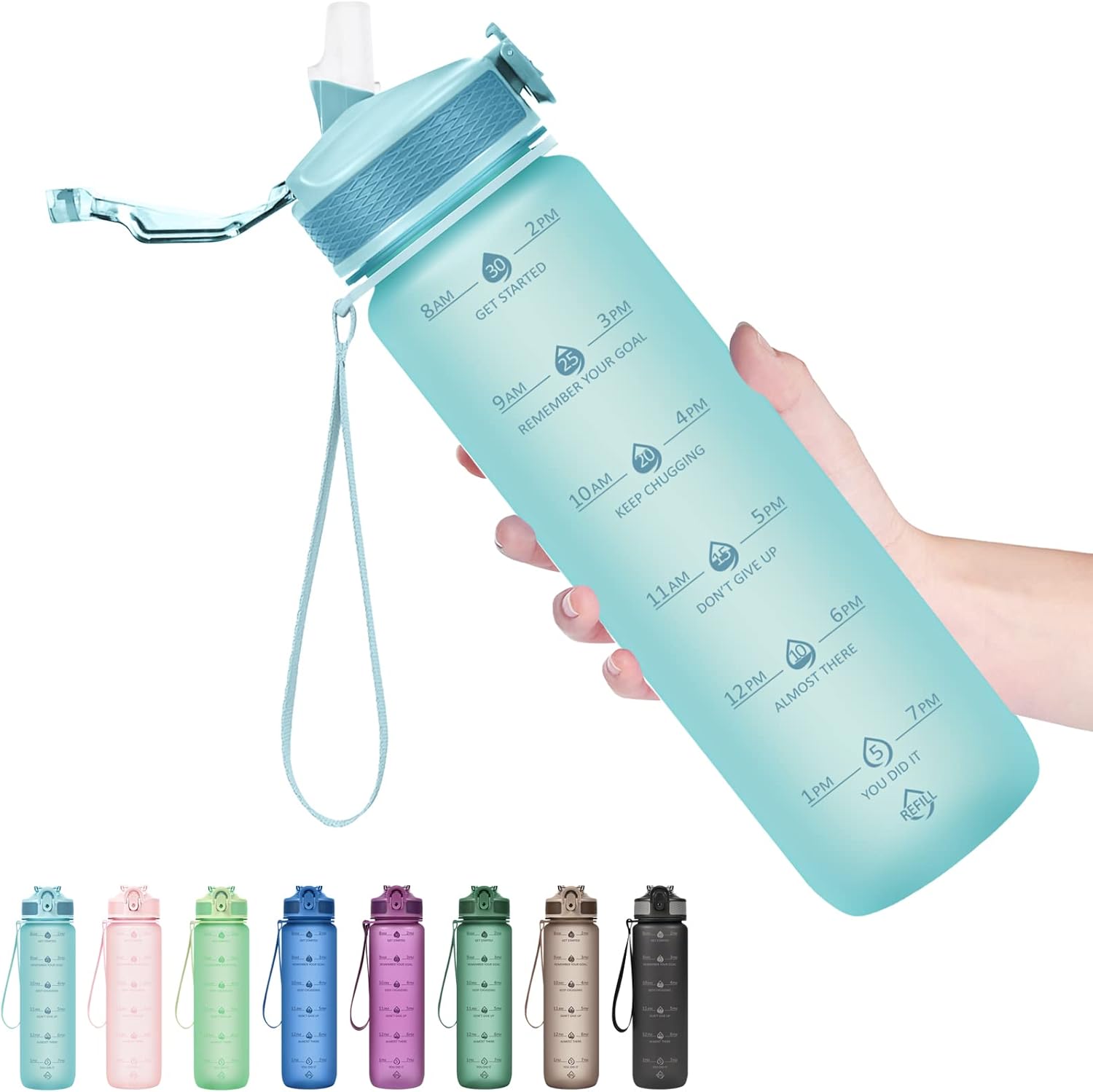 HydraBoost - Motivational Water Bottle (900ml)