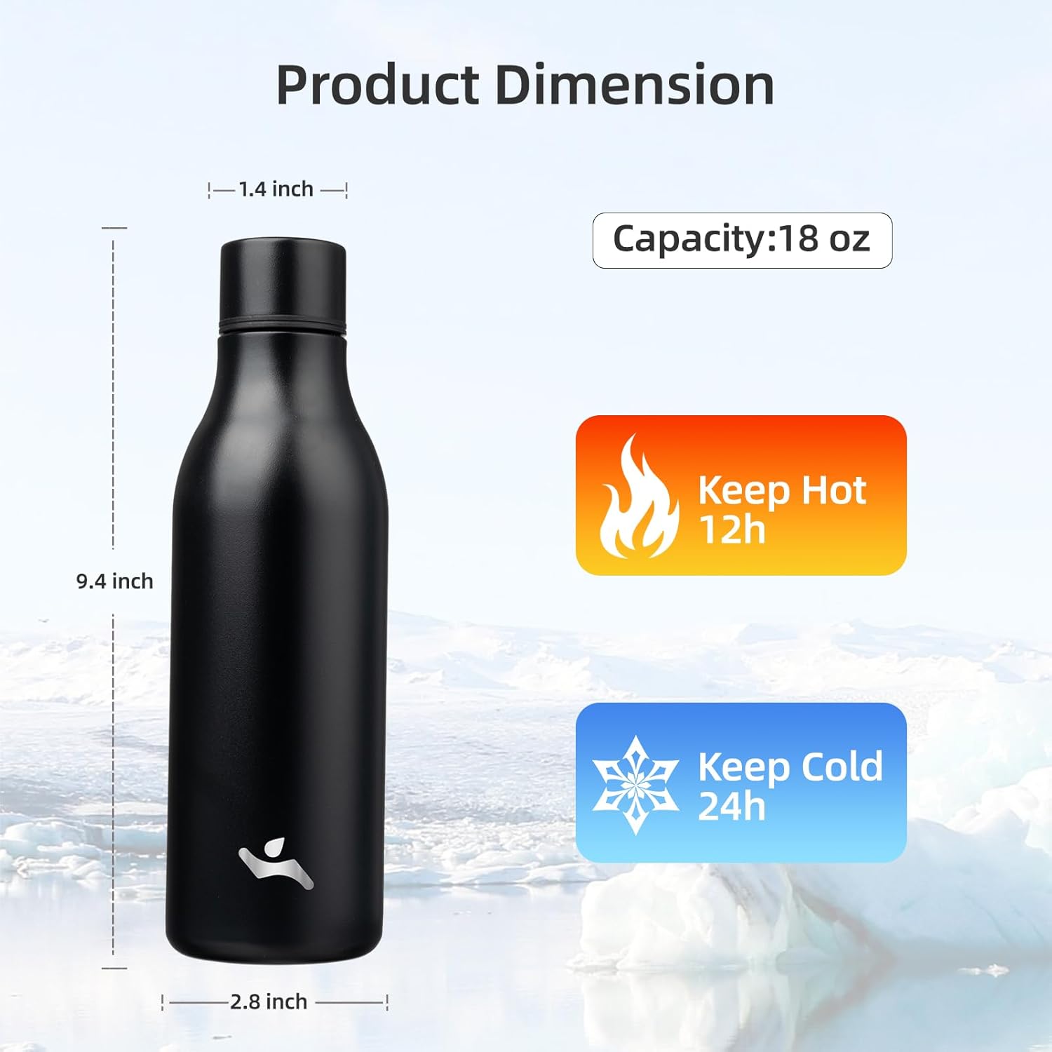 CoolFlow - Stainless Steel Water Bottle