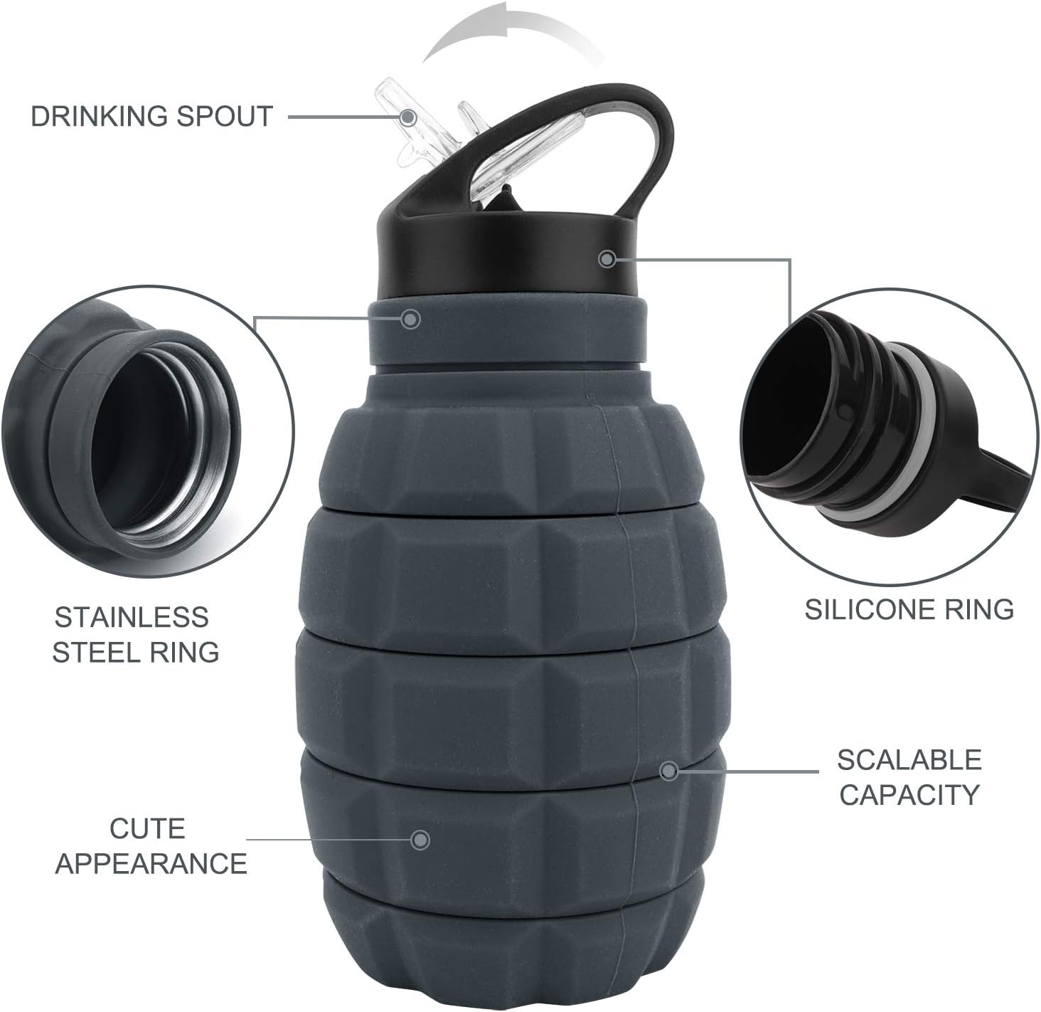 FlexiBottle - Foldable Silicone Travel Cup 575ml