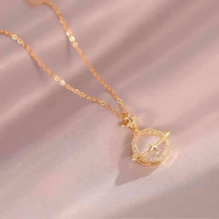 Celestia - Gold Planet Necklace for Women