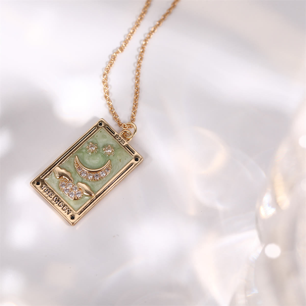 Amara - Tarot Drop Pendant Necklace with Zirconia for Women