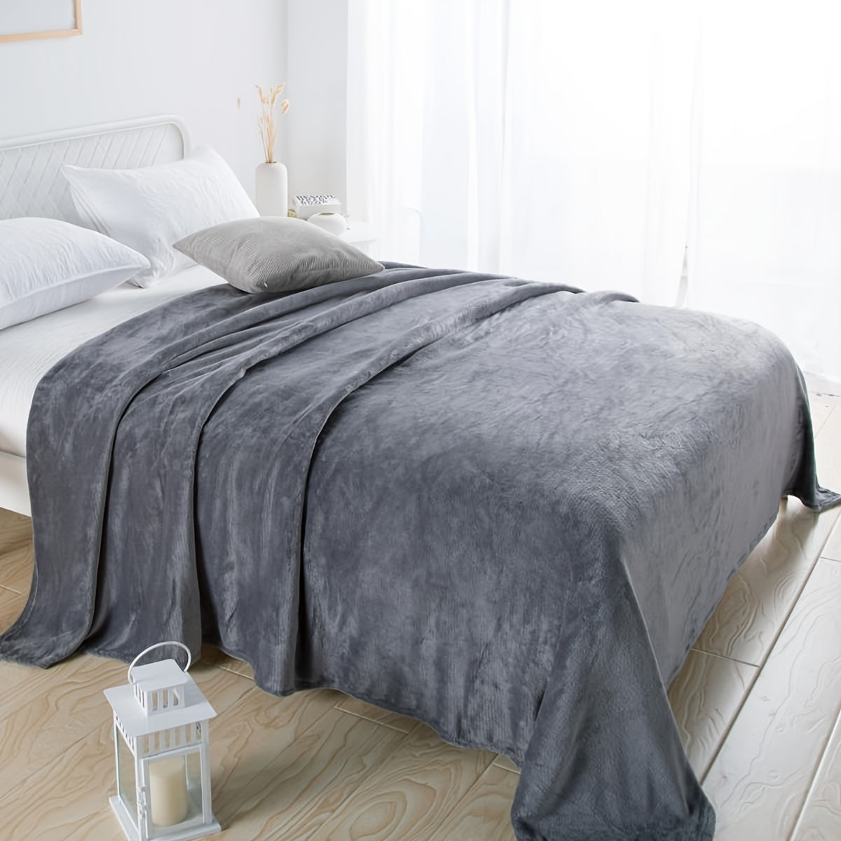 Grey Flannel Blanket - All-Season Luxury