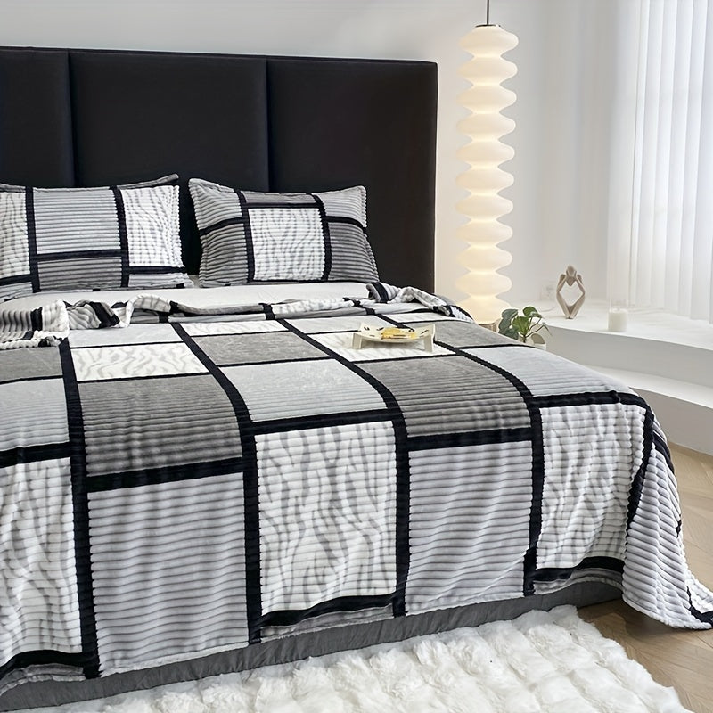 Plush Striped Blanket - Soft Luxe Comfort