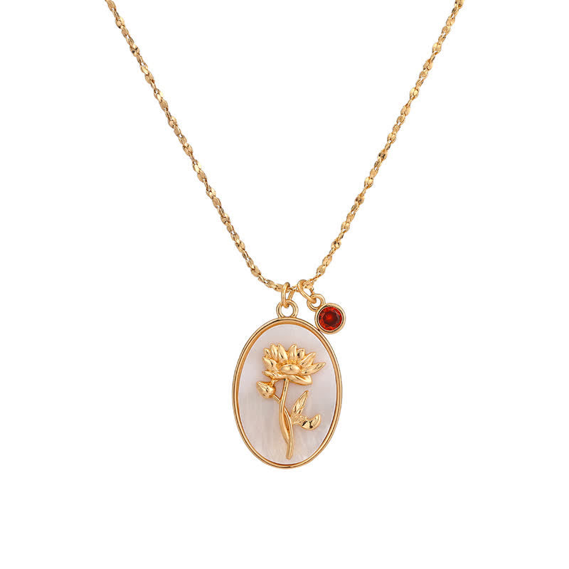 Aurora - Birthstone & Birth Flower Necklace for Women