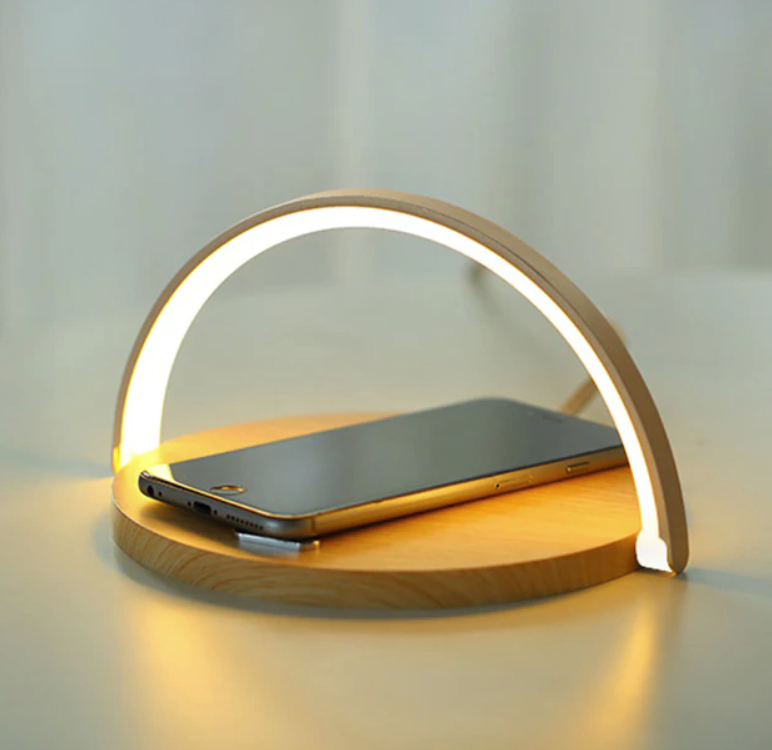 Bowlight Design - Stylish 3-in-1 Night Lamp with Qi Charger