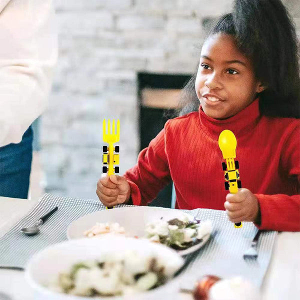 ConstructoFork Fun Bulldozer Kids Cutlery Set