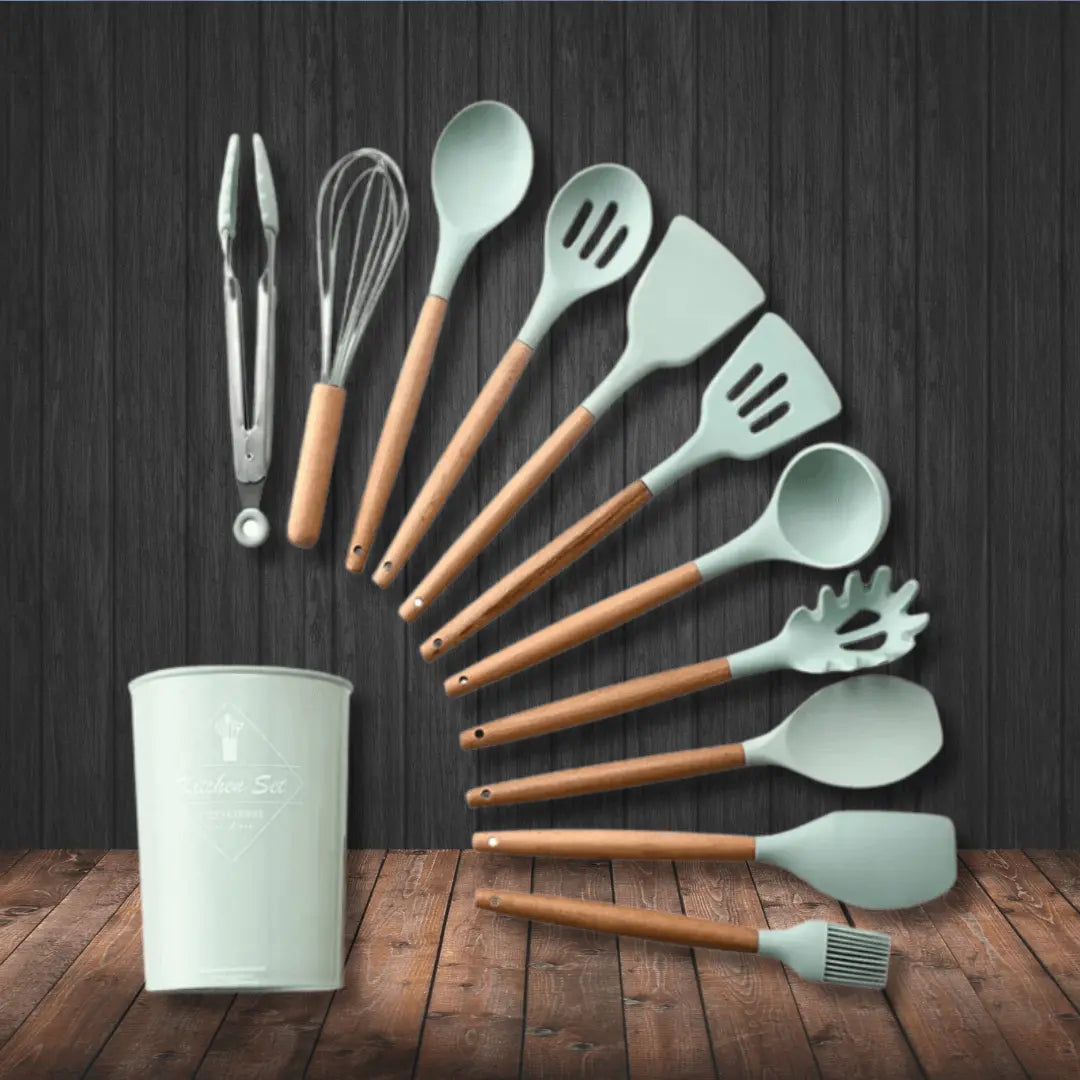 FlexiChef - 12-Piece Silicone Kitchen Utensil Set