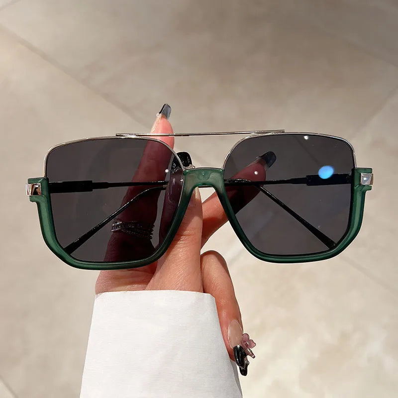 Julia Shades - Retro Oversized Square Sunglasses with UV Protection