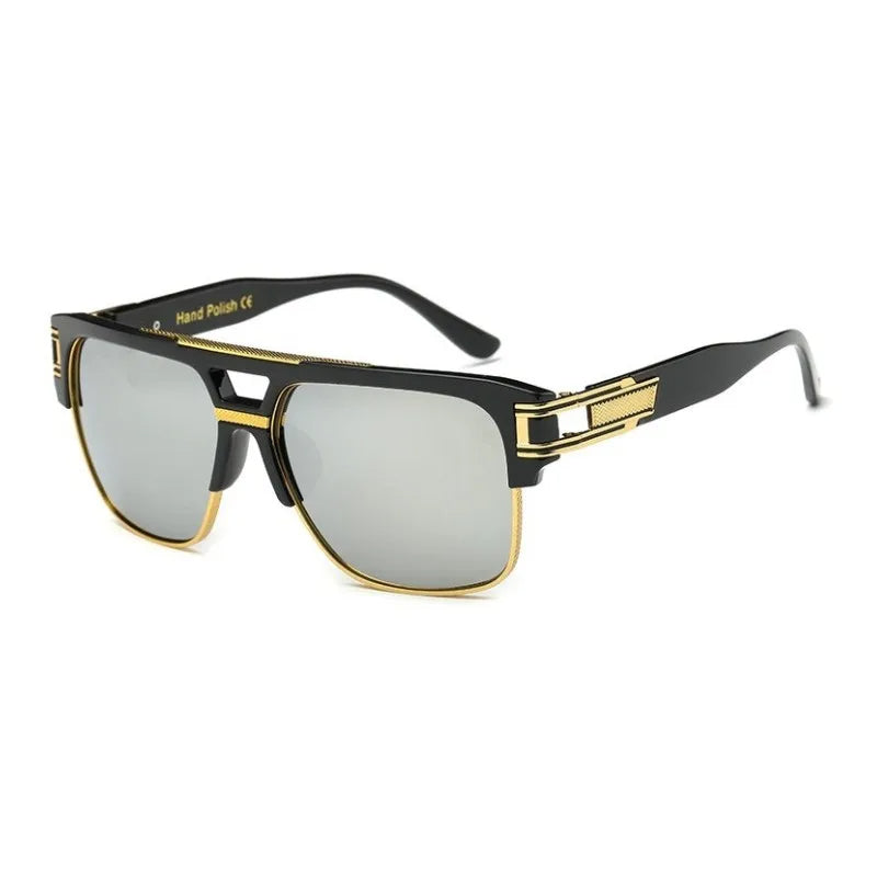 Hein Sunglasses - Vintage Square Mirrored Shades