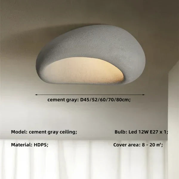 SereneAura - Natural Wabi-Sabi Ceiling Light