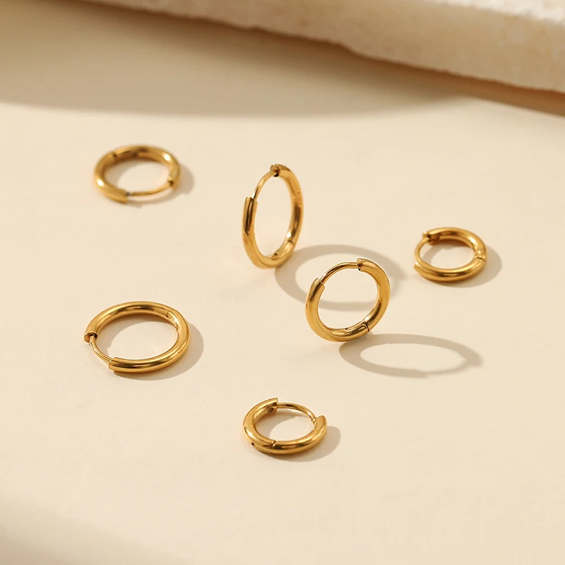 Sophia Hoop Earrings - Elegant Stainless Steel Hoops