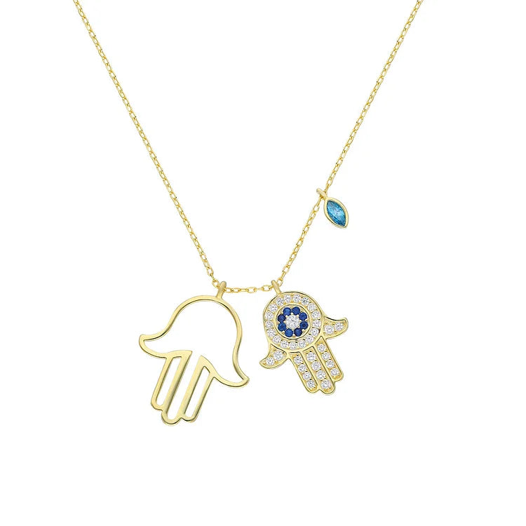 Yasmin - Hamsa & Evil Eye Necklace for Women