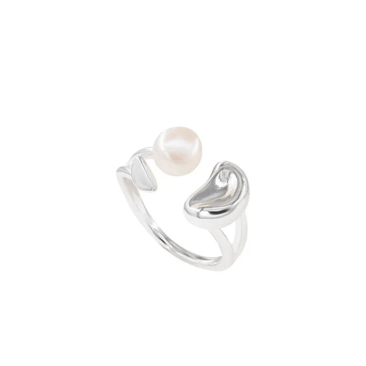 Elin - Pearl Bean Adjustable Ring for Women