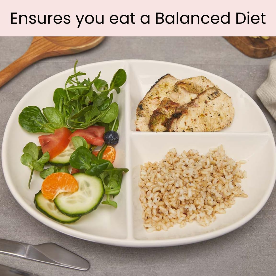 PortionMaster - Porcelain Portion Control Plate