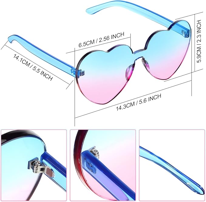 HeartGlare - Rimless Heart-Shaped Sunglasses