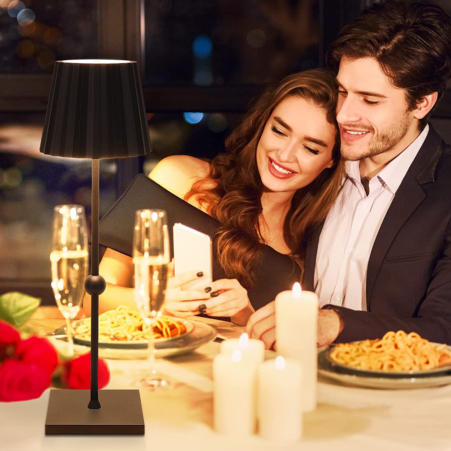 Elegant Cordless Table Lamp - Stepless Dimming