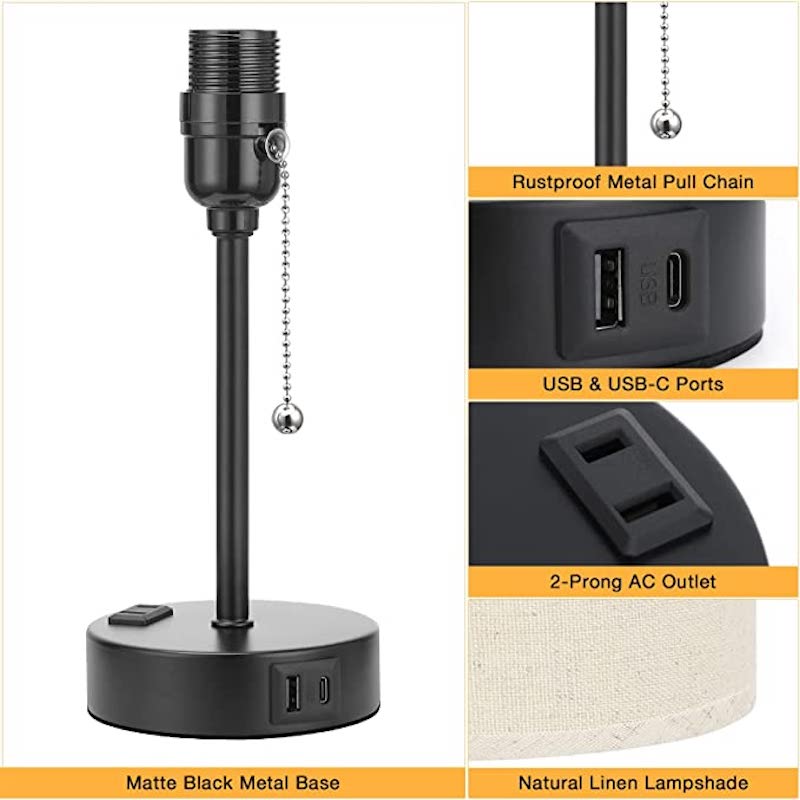 Table Lamp with Wireless Charging - 3 Tones