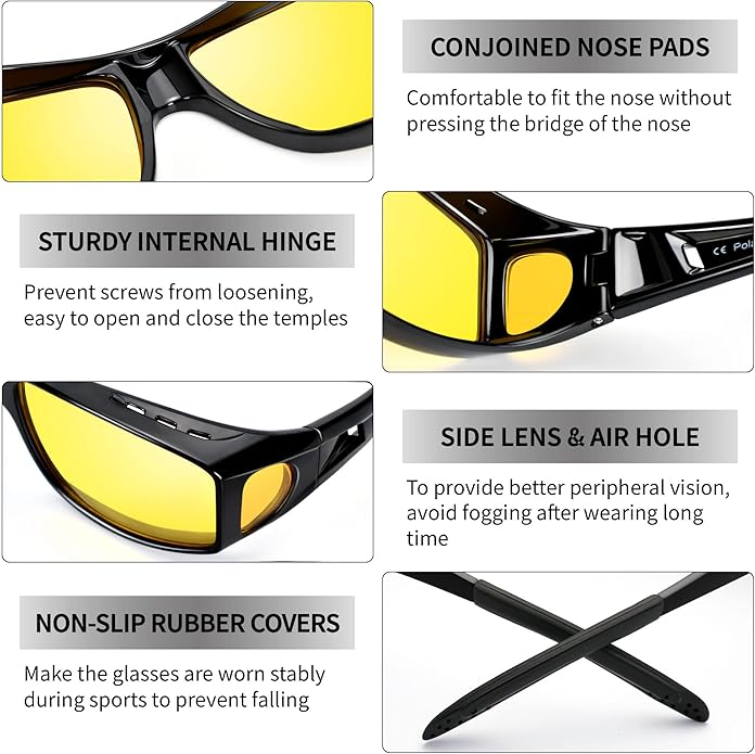 NightVision Night Driving Glasses - Polarized Anti-Glare Eyewear